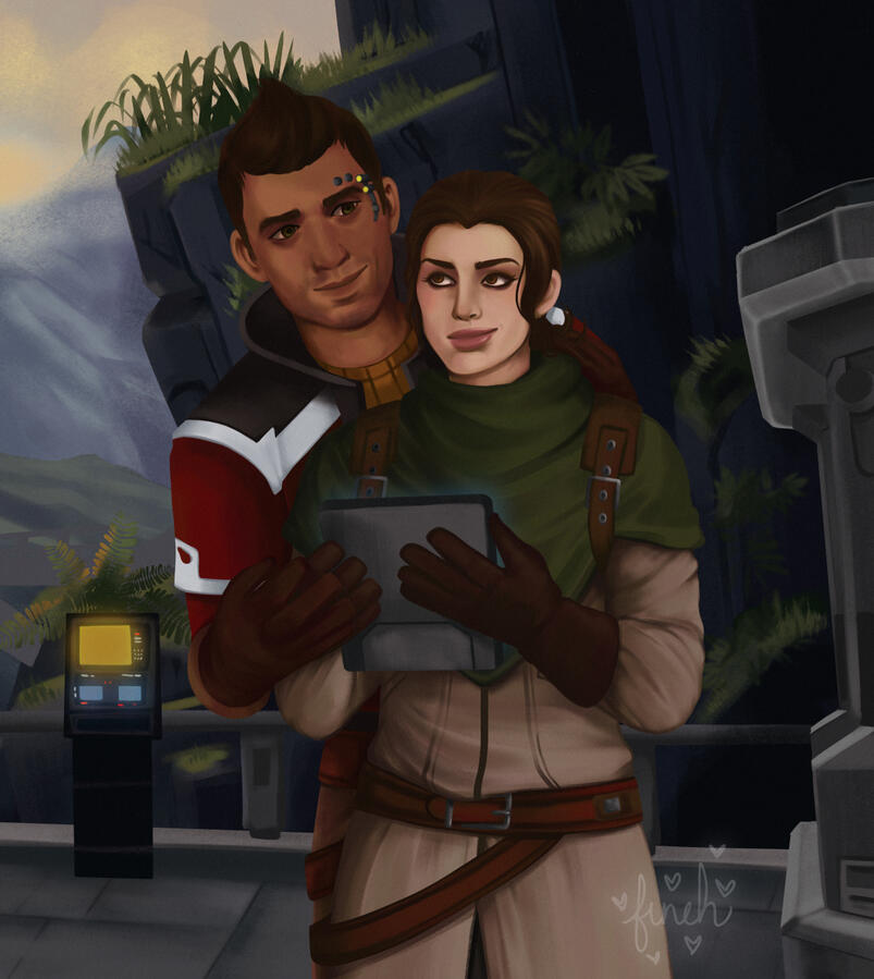 Style: Half Body Duo - Complex Background Style: Half Body Duo - Complex Background