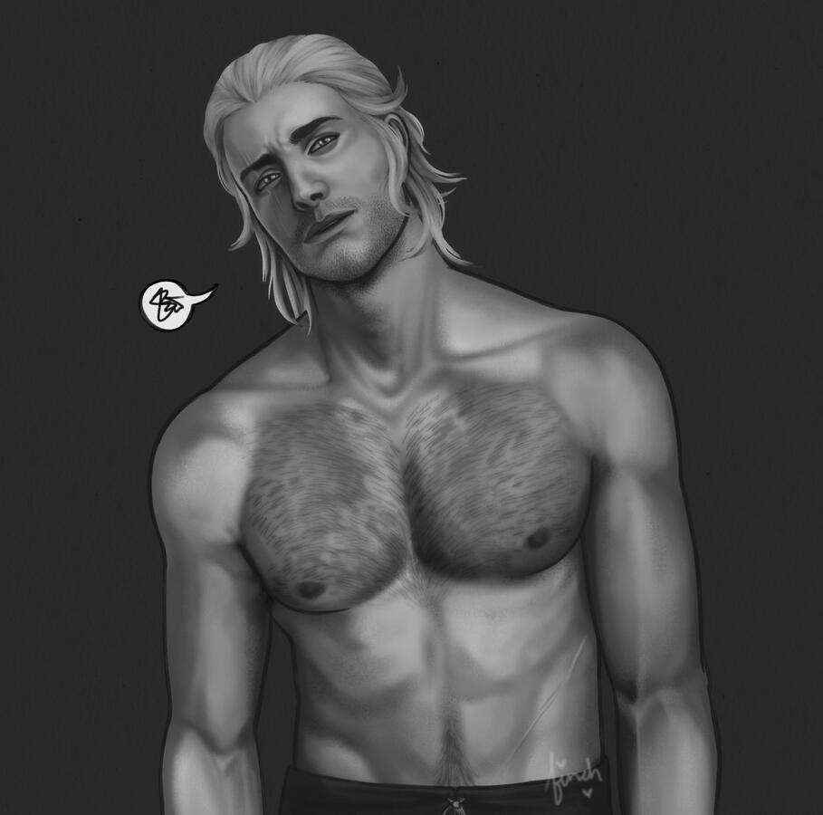 Style: Grayscale - SFW Solo - Flat Background